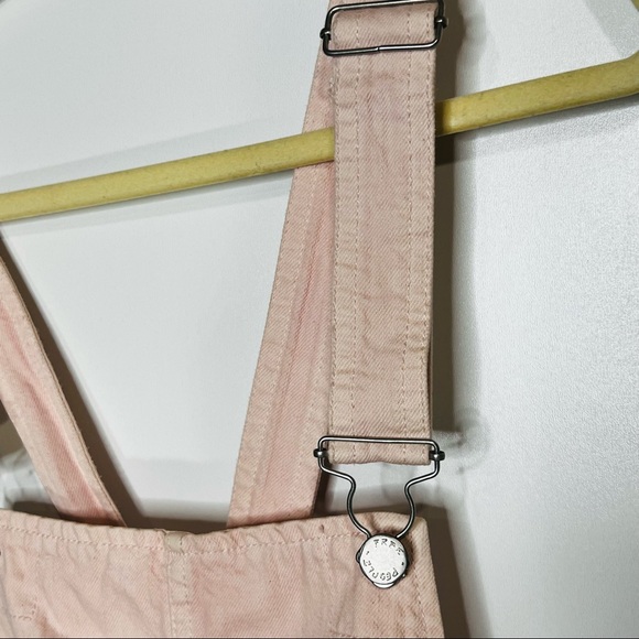 Free People Pink Jean Cutoff Overall Dress NWT! - Picture 6 of 12